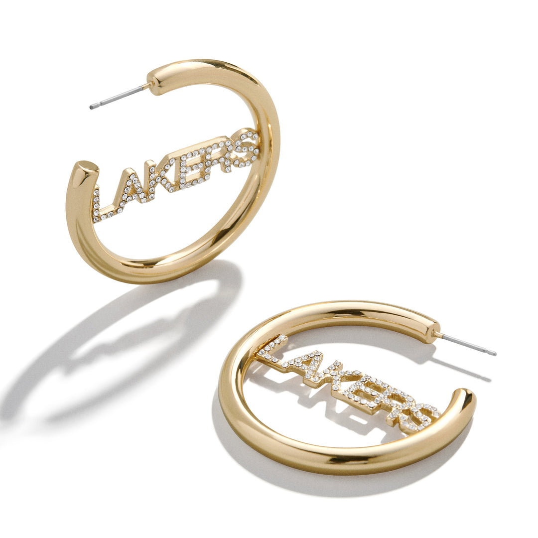 Lakers Gold Hoop Earrings