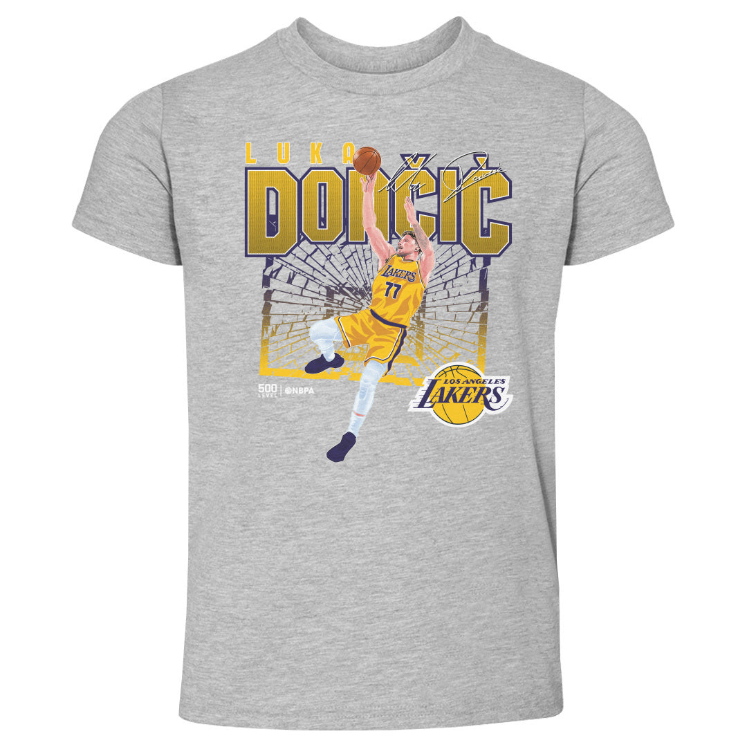 Luka Doncic Los Angeles Lakers Shattered WHT – Lakers Store