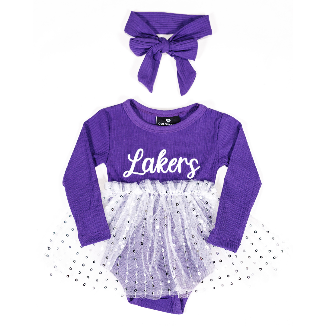 Lakers Infant Reflection Tulle Dress 3-6 Months