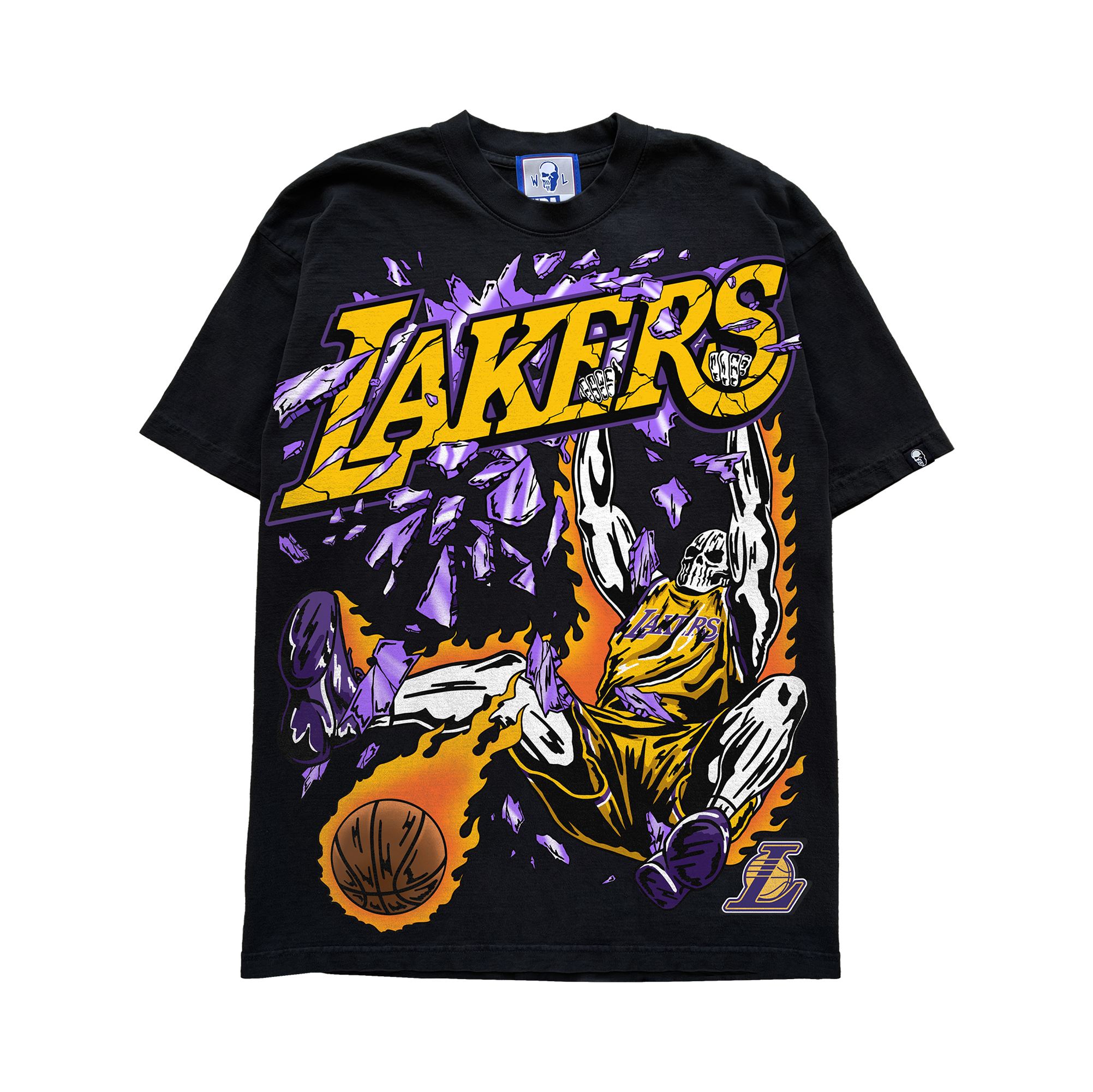 Lakers x Warren Lotas Slam Dunk Short Sleeve Tee – Lakers Store Lakers x Warren Lotas Slam Dunk Short Sleeve Tee – Lakers Store