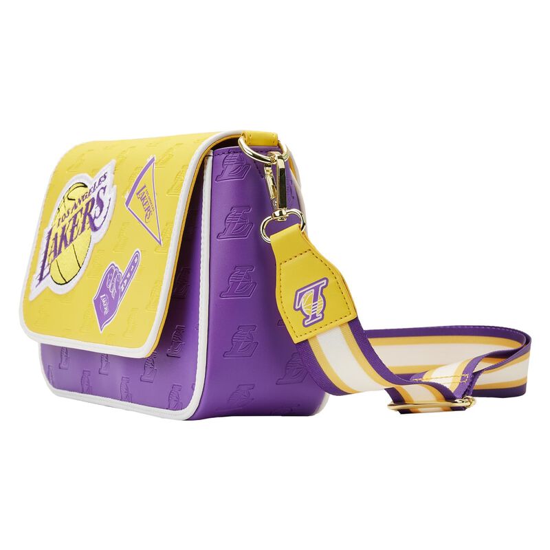 LAKERS LOUNGEFLY PATCH ICONS CROSSBODY BAG