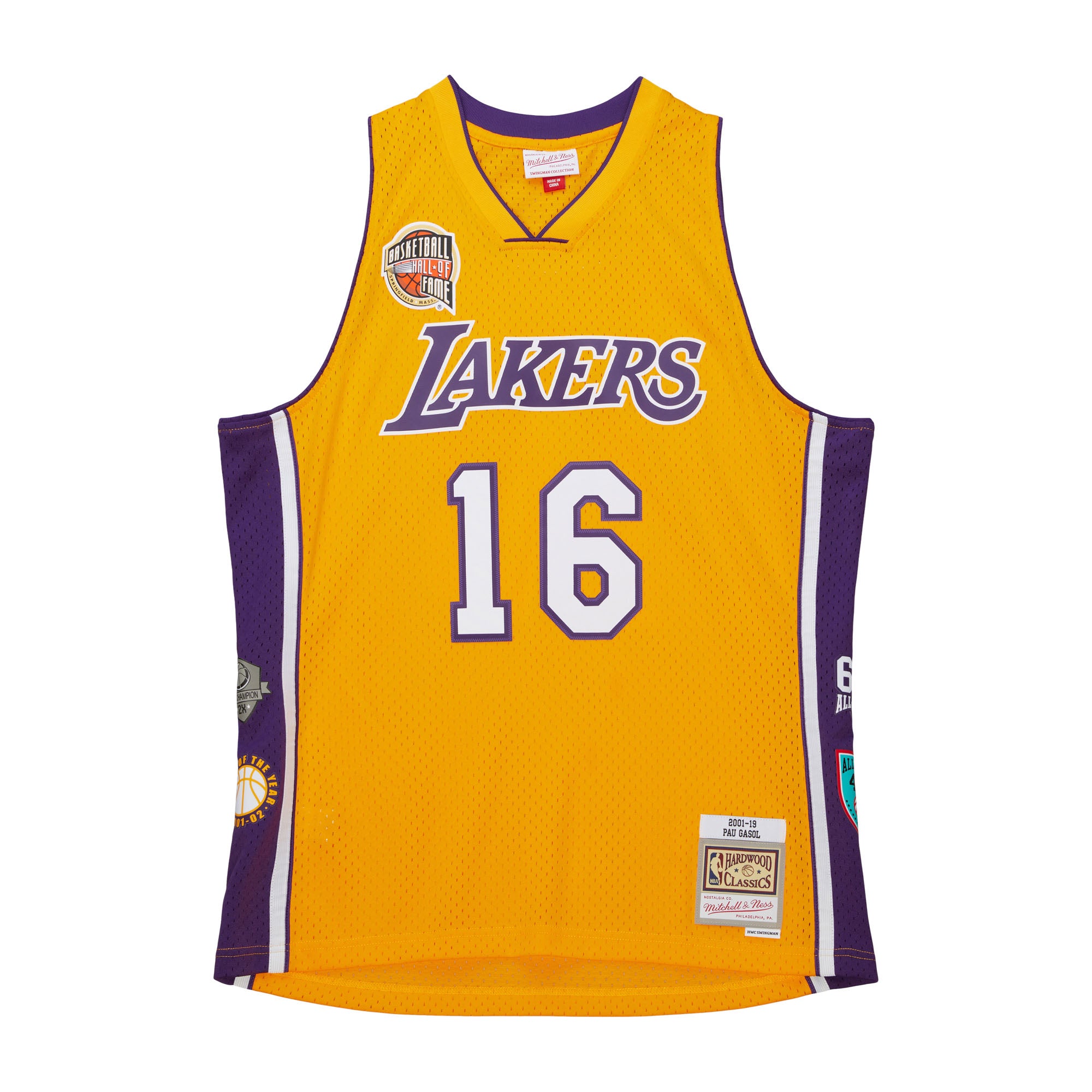 lakers gear NBA HOF Swingman Jersey Lakers Pau Gasol Icon