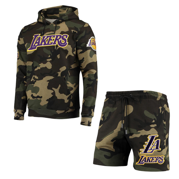 Lakers Camo Team Hoodie Set