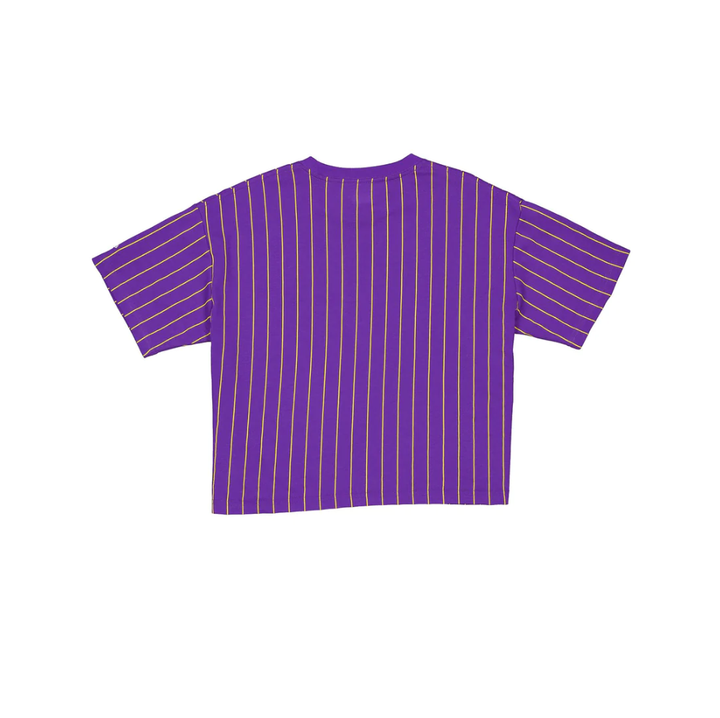 Lakers Wmns Purple Pinstripe Tee