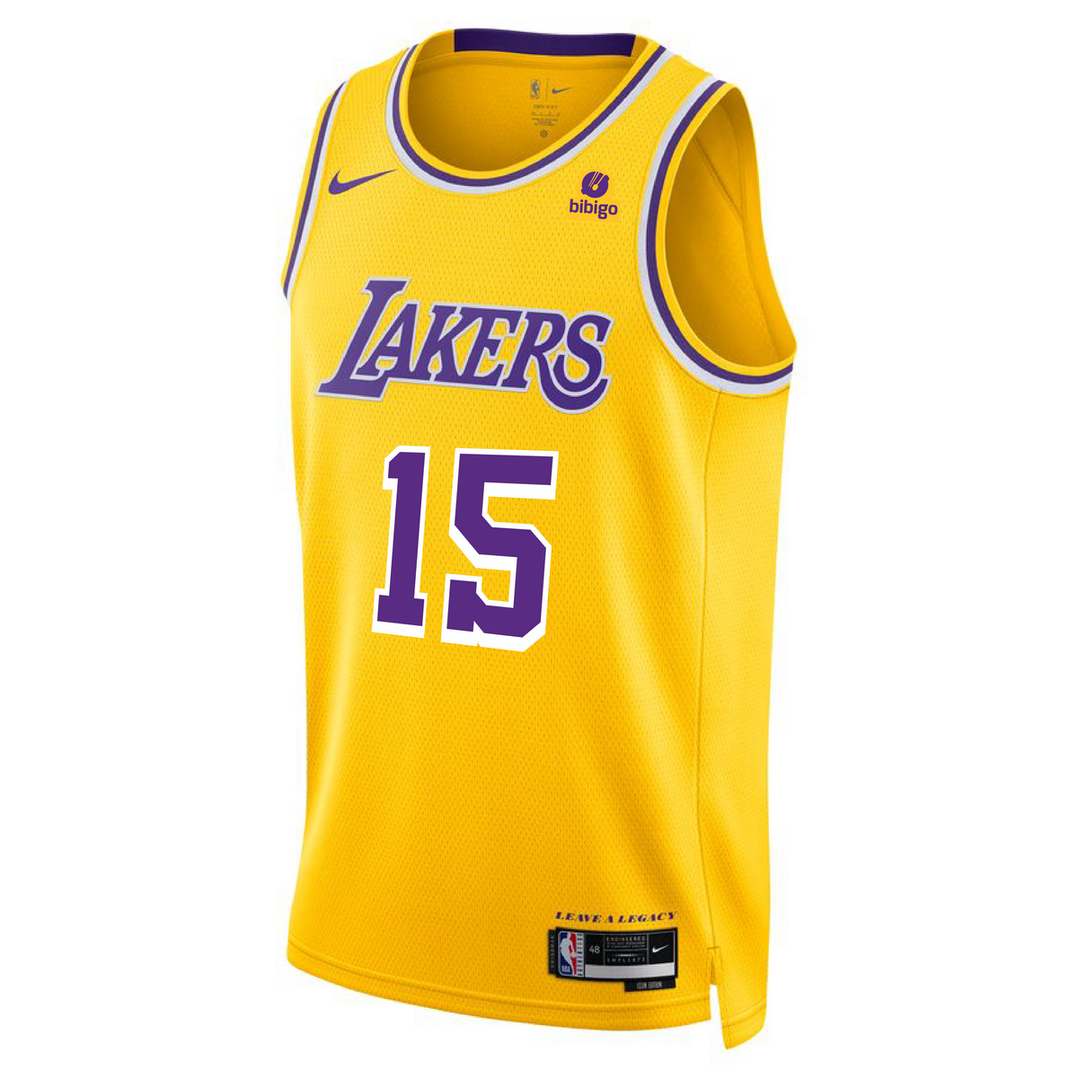Outerstuff Nike Youth Los Angeles Lakers Austin Reaves #15 T-Shirt, Boys', Small, Yellow