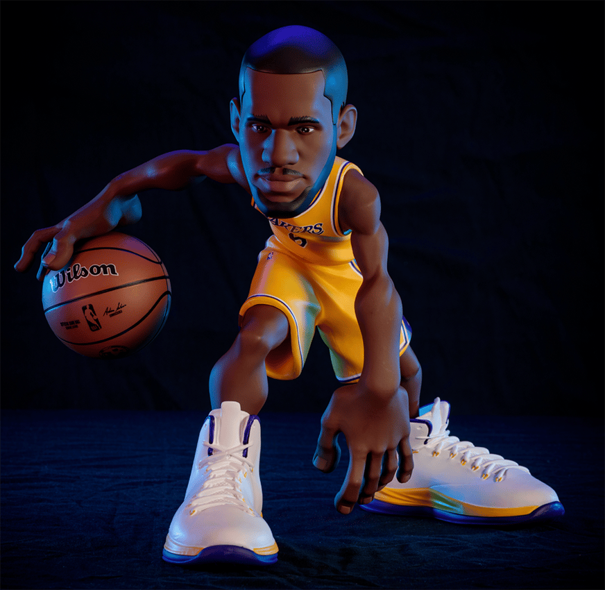 Lebron james fashion figurine lakers