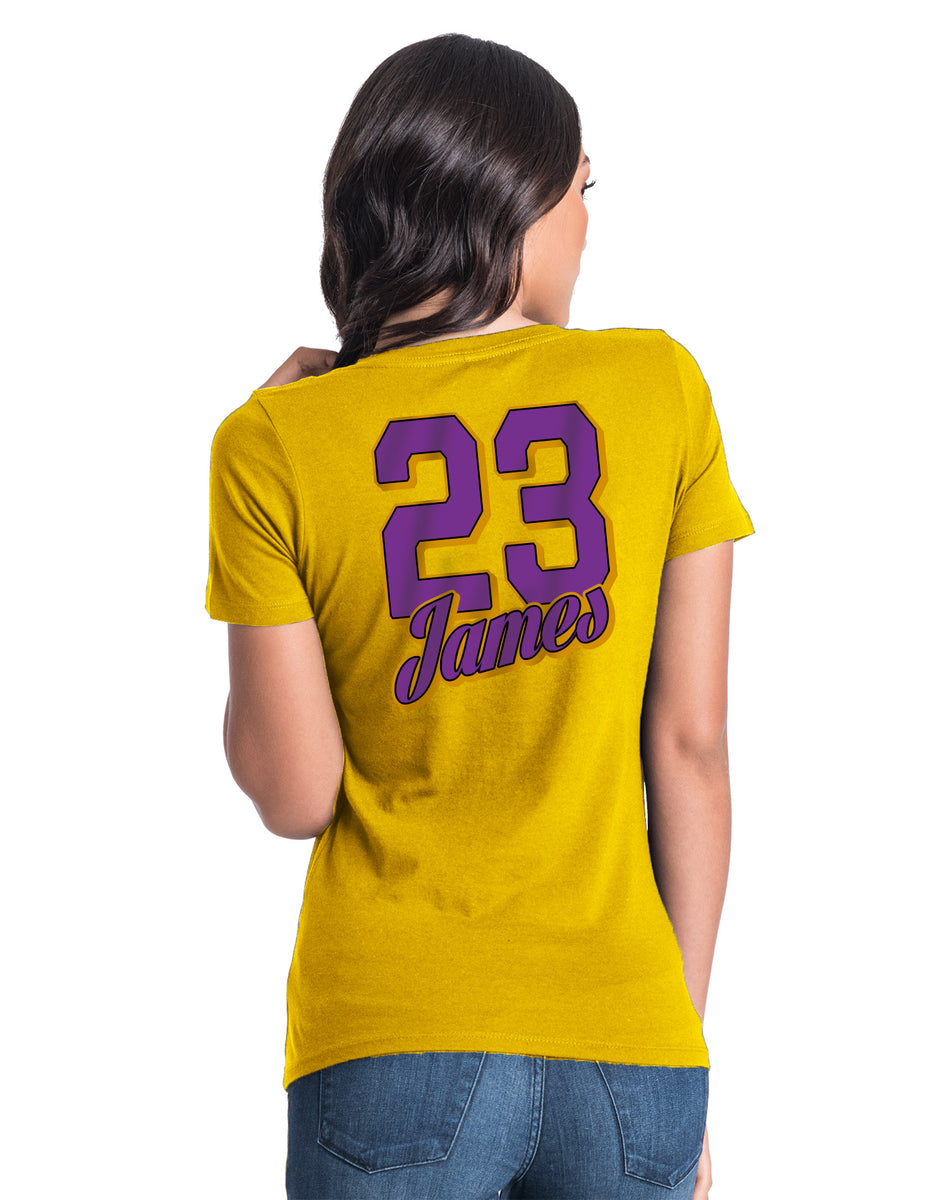 Los Angeles Lakers Women's LeBron James Script Player T-Shirt - Gold –  Lakers Store