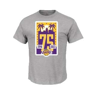 Los Angeles Lakers 75th Anniversary SS Tee - Gray