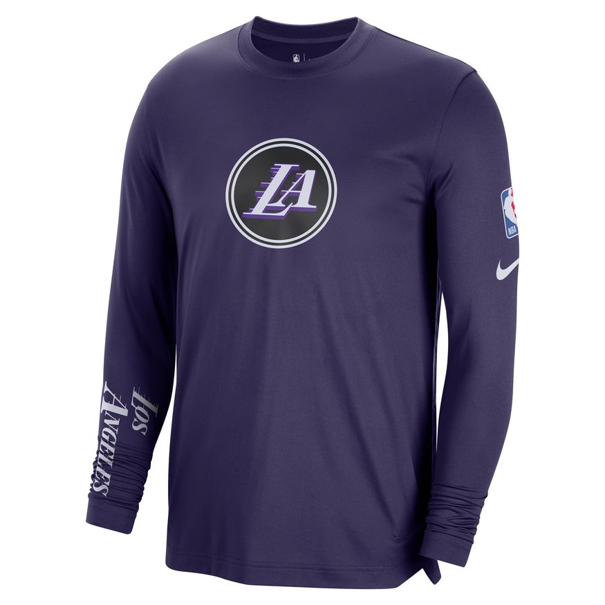 Dri Fit Lakers Warm Up Long Sleeve Shirt Lakers City Edition 22
