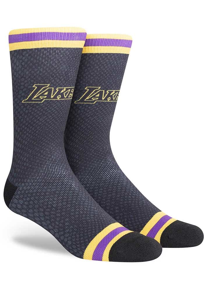 Los Angeles Lakers Blue Hardwood Classic Crew Socks