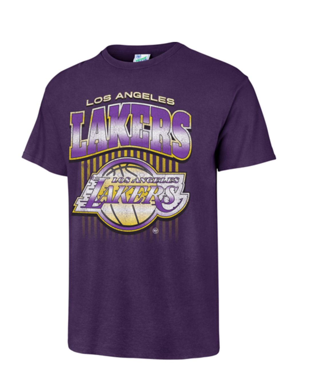 Los Angeles Lakers Chrome Vintage Tubular Short Sleeve Tee Los Angeles Lakers Chrome Vintage Tubular Short Sleeve Tee
