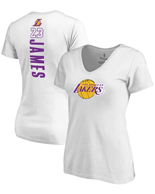 Fanatics Backer Name & Number LeBron James Los Angeles Lakers Tee S