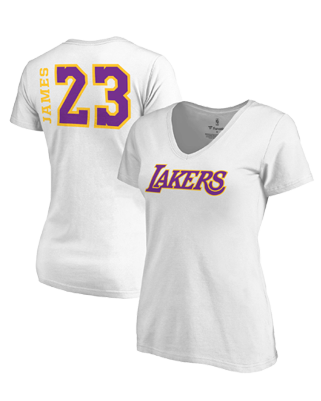 Side Sweep Lakers LeBron James Womens Los Angeles Lakers V Neck