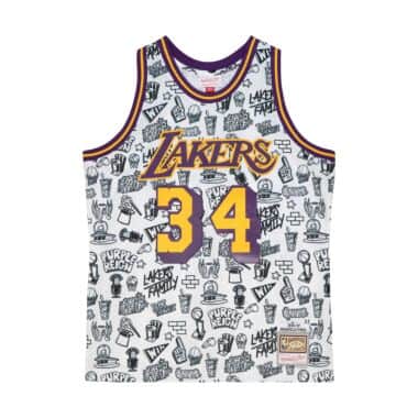 Los Angeles Lakers O'neal Doodle Swingman Jersey
