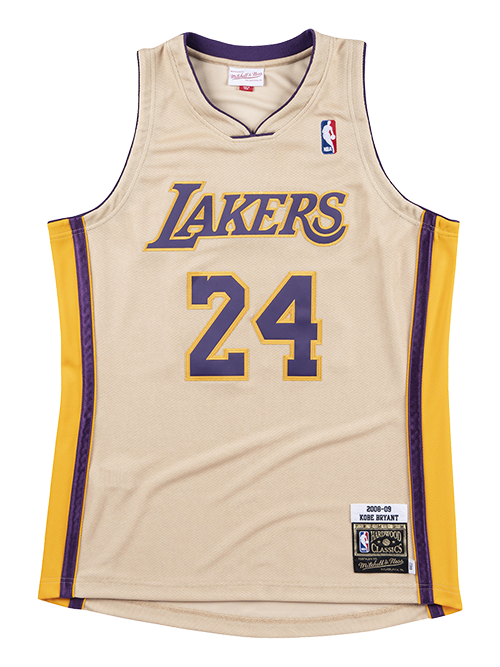 Kobe Bryant Los Angeles Lakers White Gold & Black Gold Jersey