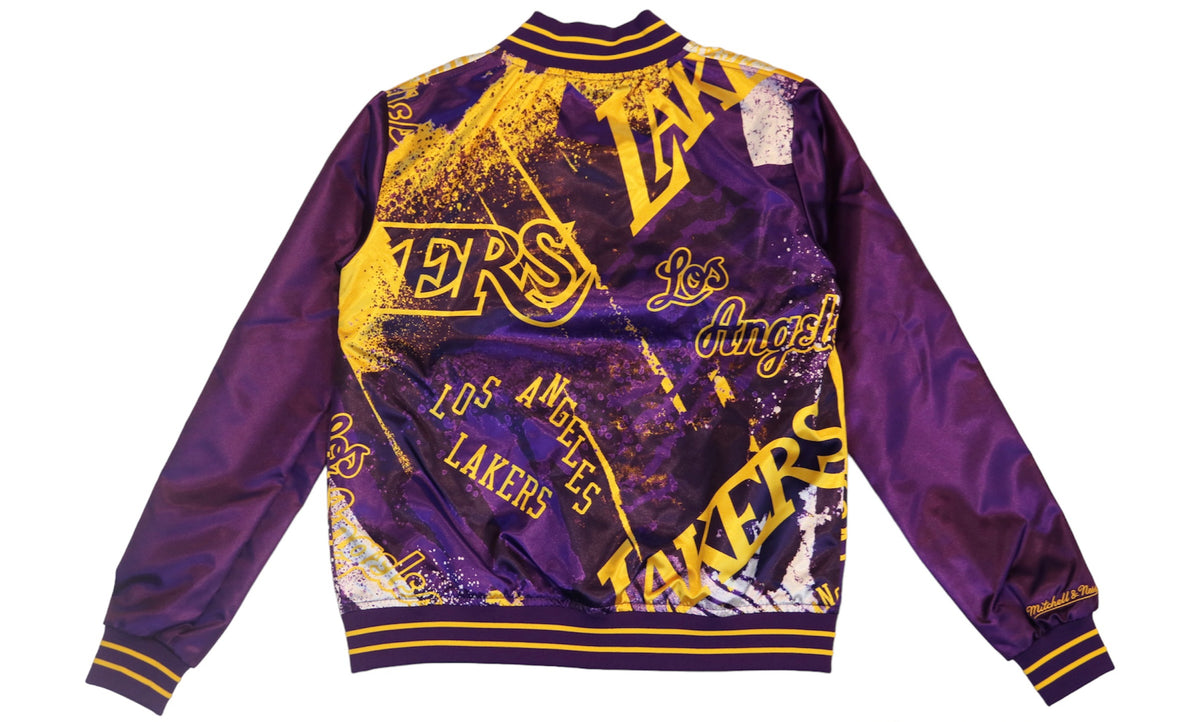 Mitchell & Ness Lightweight Los Angeles Lakers Satin Jacket Purple