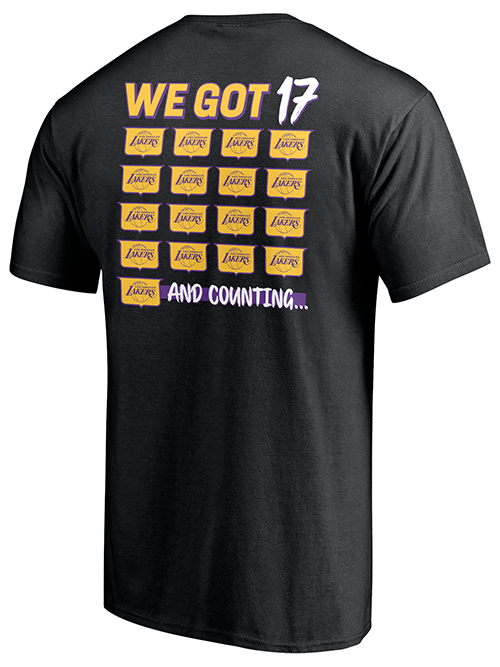 Los Angeles Lakers Nike Banner T-Shirt - Black - Mens