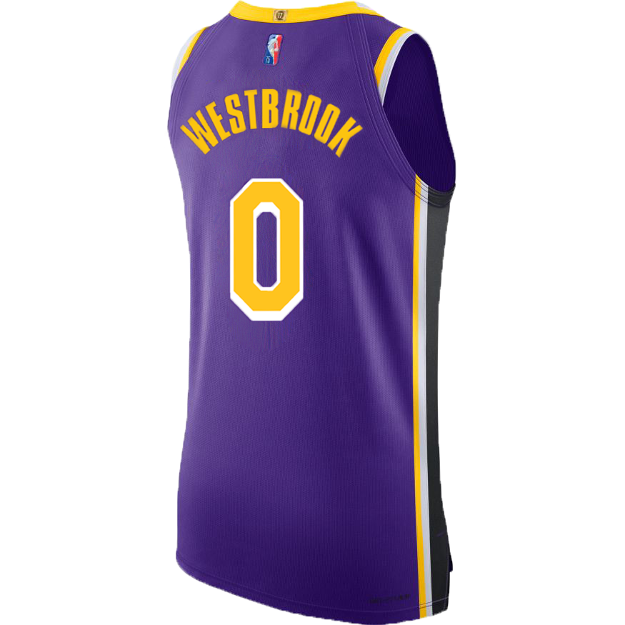 Los Angeles Lakers Russell Westbrook Statement Authentic Jersey
