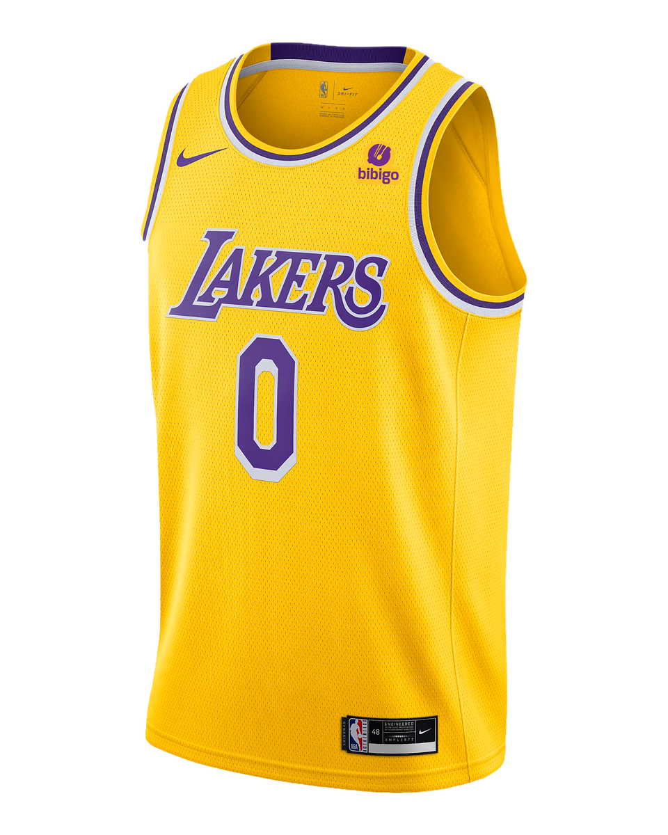 Los Angeles Lakers Nike Name & Number Icon T-shirt - Russell Westbrook Mens
