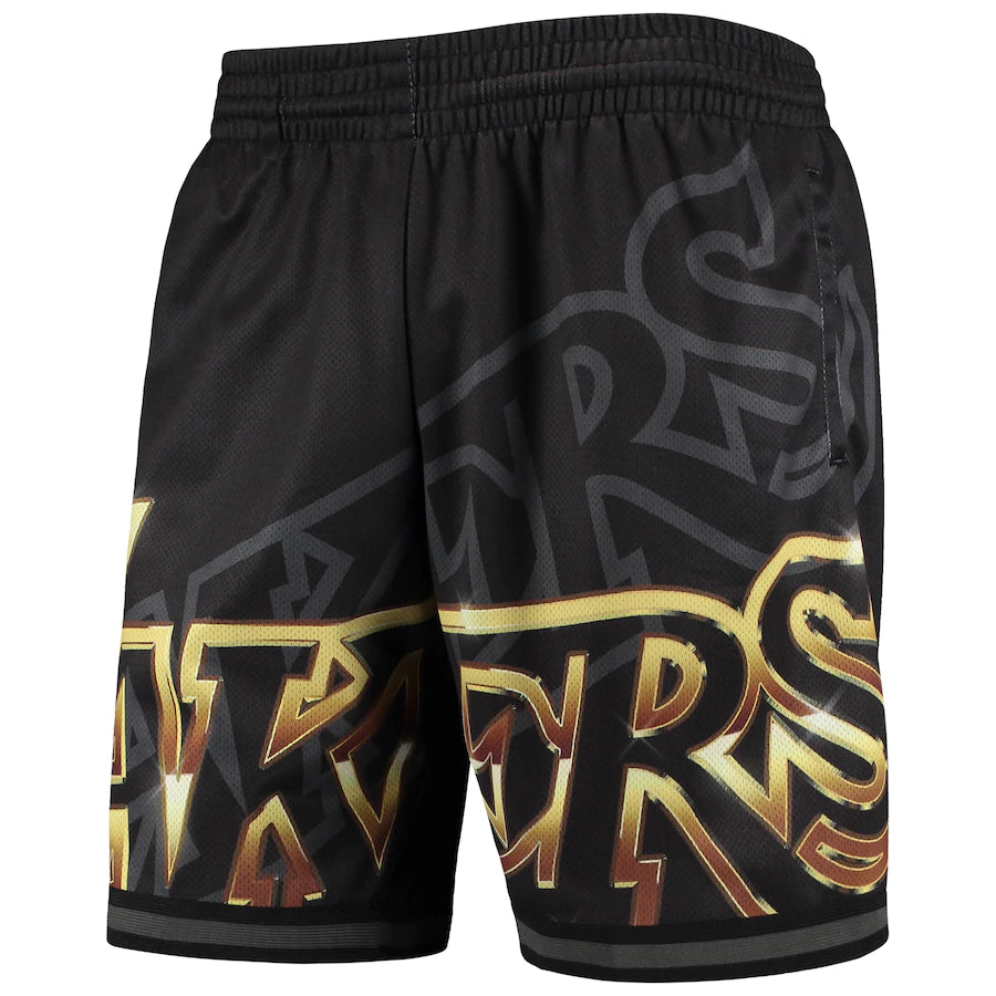 Mitchell & Ness Black Los Angeles Lakers Big Face 4.0 Fashion Shorts