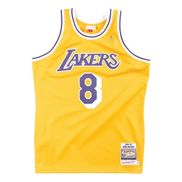 Mitchell & Ness Los Angeles Lakers #8 Kobe Bryant Purple 1997 Authentic  Hardwood Classics Road Jersey
