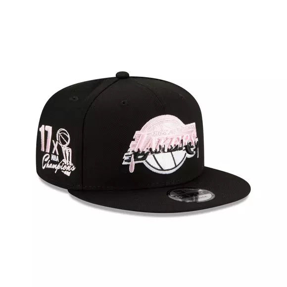 Los Angeles Lakers Trippy Logo Snapback Hat - ShopperBoard
