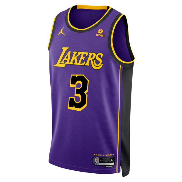 Nike Men's 2022-23 City Edition Los Angeles Lakers Purple Essential Long Sleeve Shirt, Large