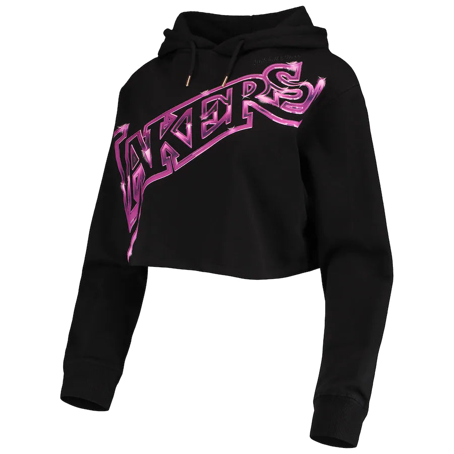 Lids Los Angeles Lakers The Wild Collective Women's Cropped T-Shirt - Black