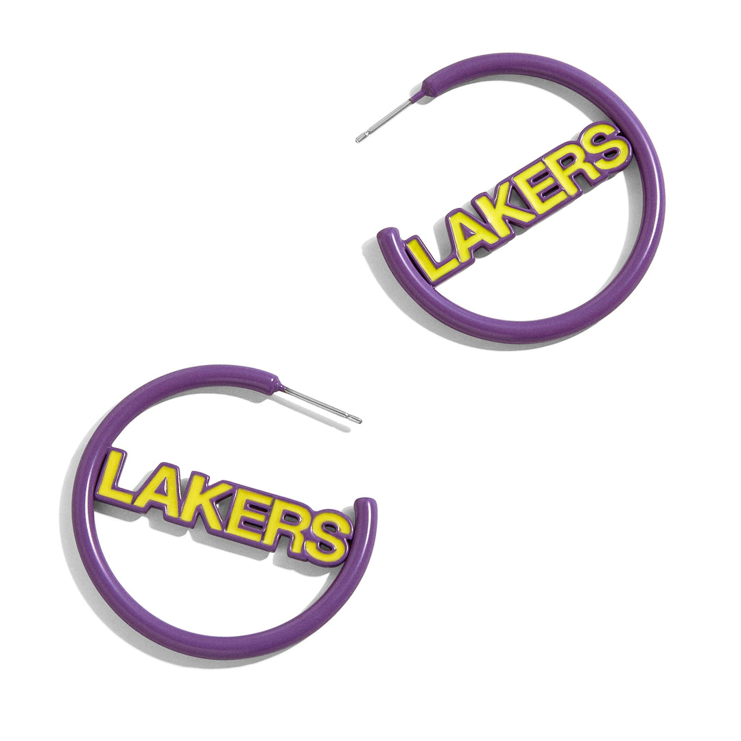 Lakers Team Color Hoop Earrings