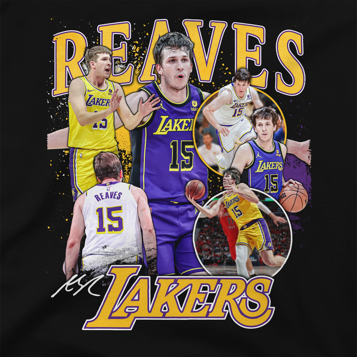 Lakers Reaves Multi Photo Player Print T-Shirt