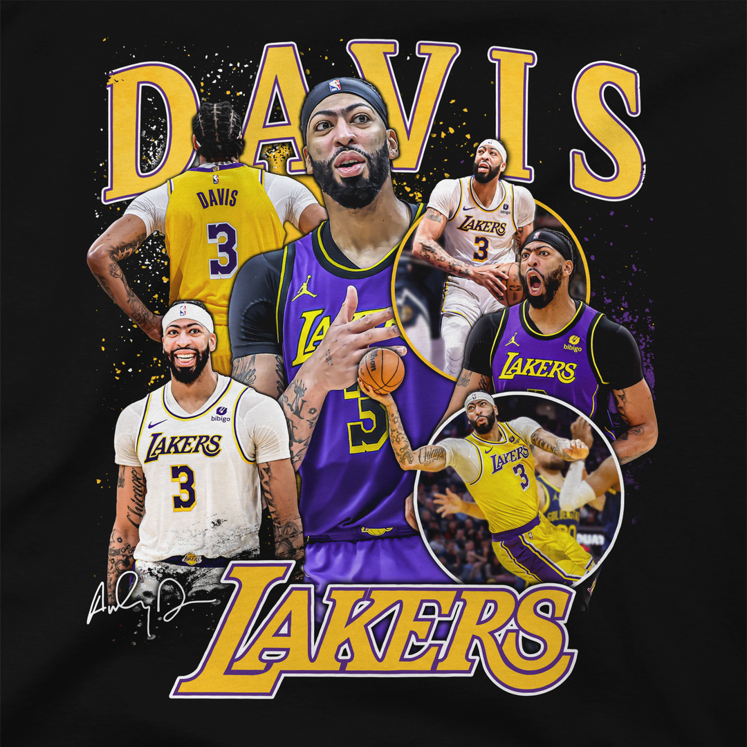 Lakers Davis Multi Photo Player Print T-Shirt