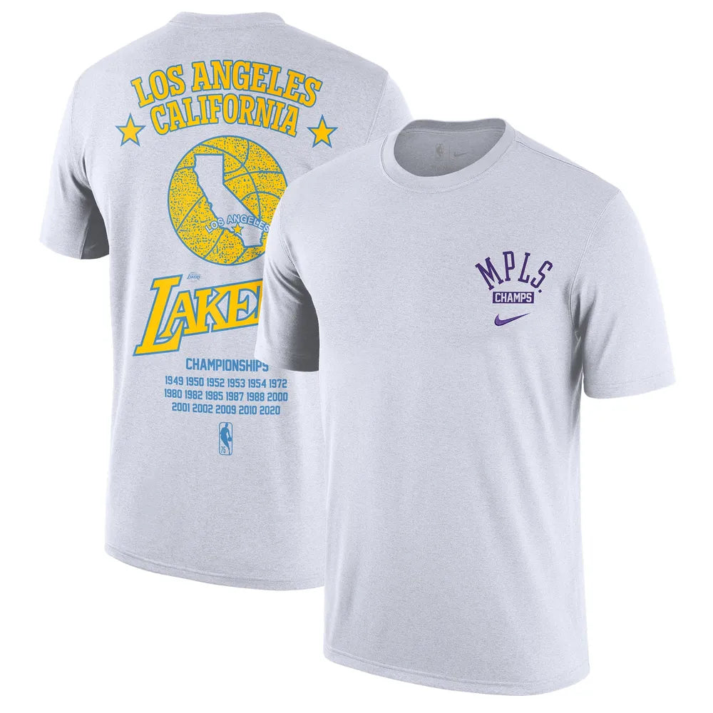 Lakers City Edition Courtside White Short Sleeve Tee