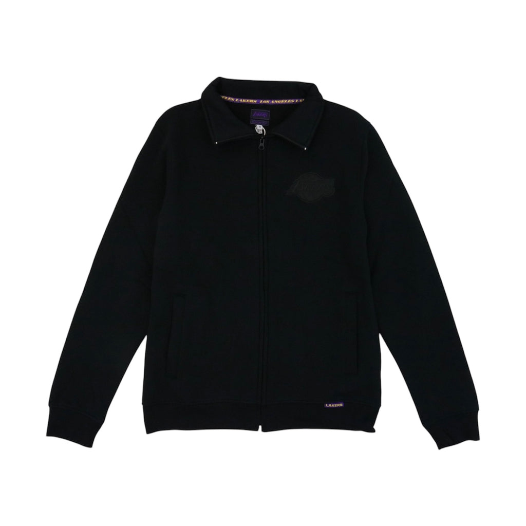 Lakers Black Out Woven Chest Logo Full Zip Jacket – Lakers Store