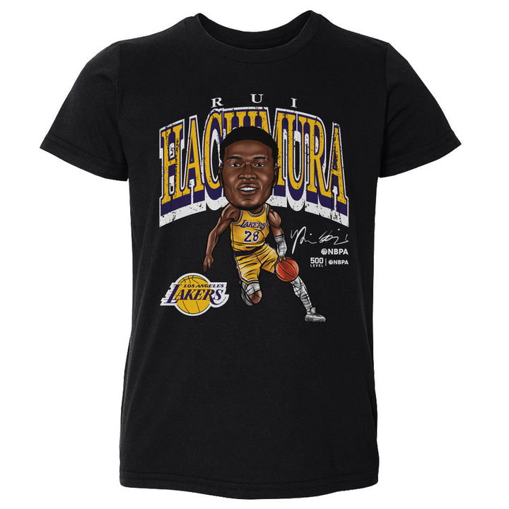 Rui Hachimura Los Angeles Lakers Cartoon WHT