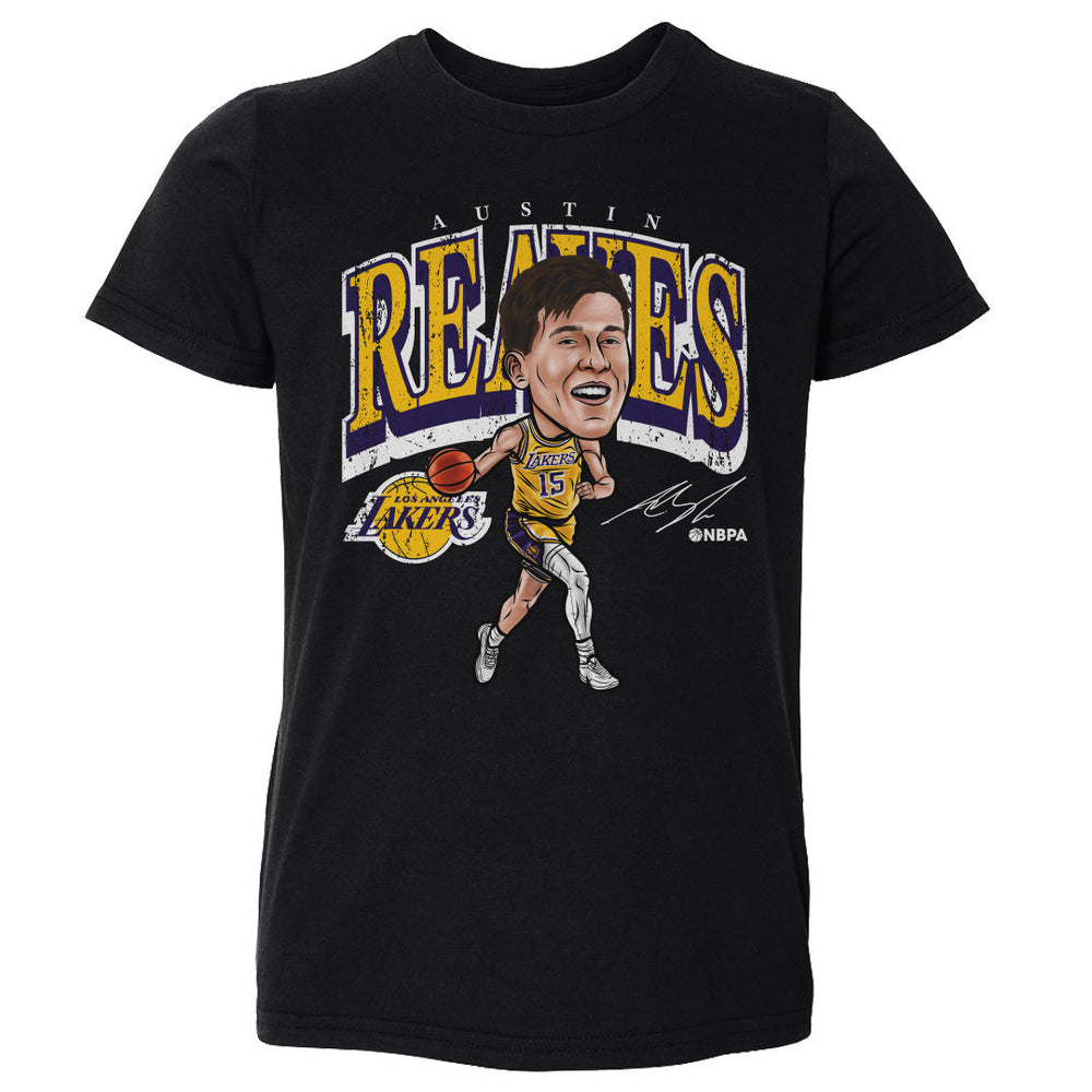 Austin Reaves Los Angeles Lakers Cartoon WHT - Lakers Store