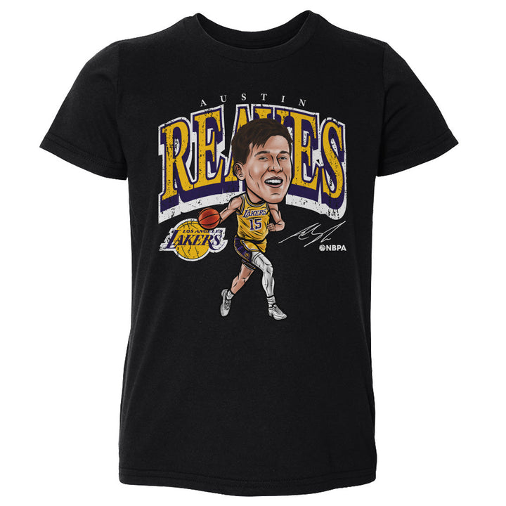 Austin Reaves Los Angeles Lakers Cartoon WHT - Lakers Store