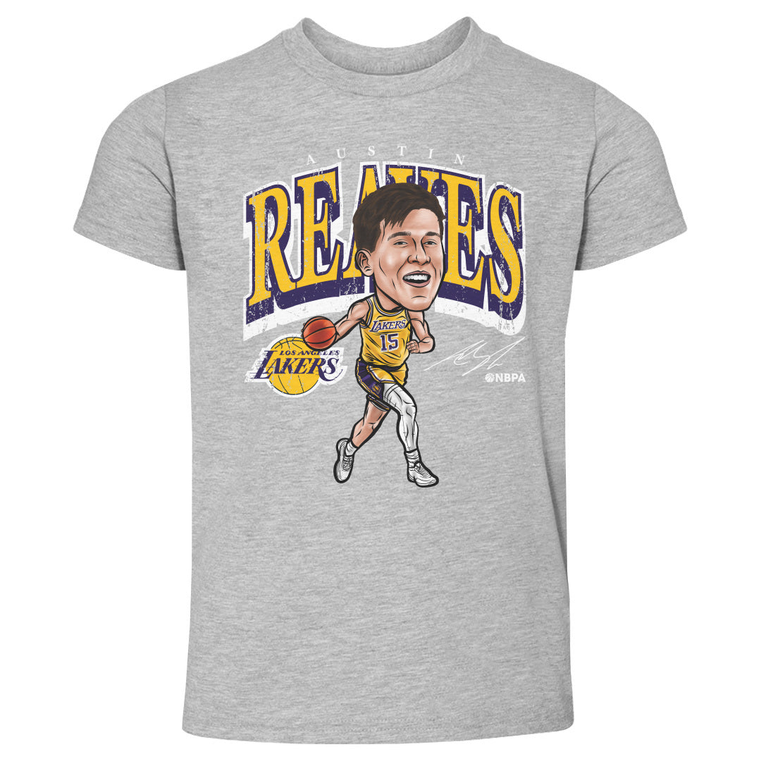 Austin Reaves Los Angeles Lakers Cartoon WHT - Lakers Store