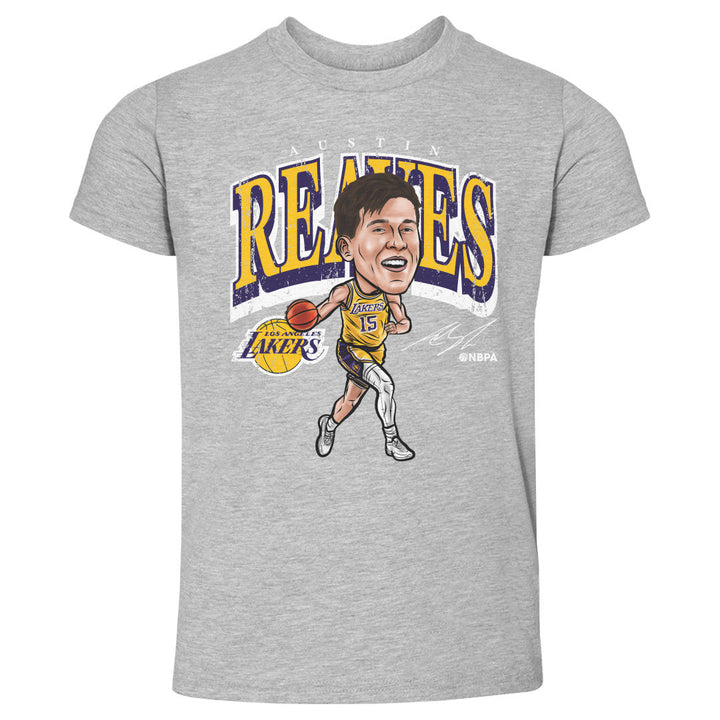 Austin Reaves Los Angeles Lakers Cartoon WHT - Lakers Store
