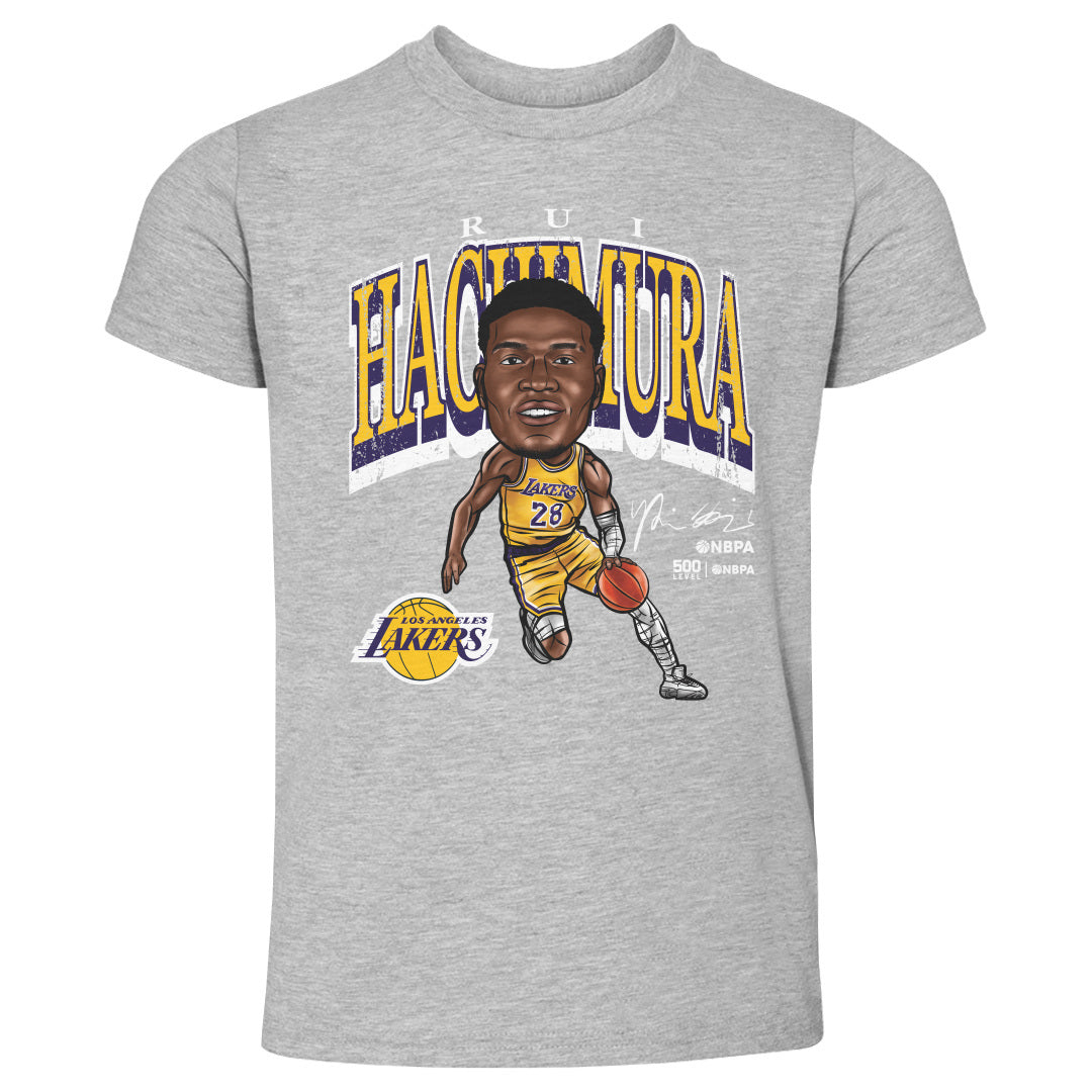 Rui Hachimura Los Angeles Lakers Cartoon WHT