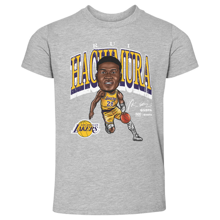 Rui Hachimura Los Angeles Lakers Cartoon WHT