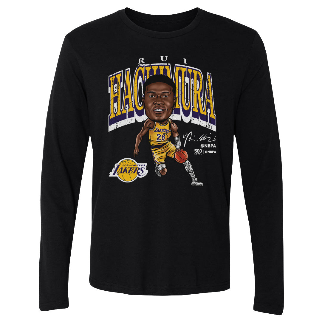 Rui Hachimura Los Angeles Lakers Cartoon WHT