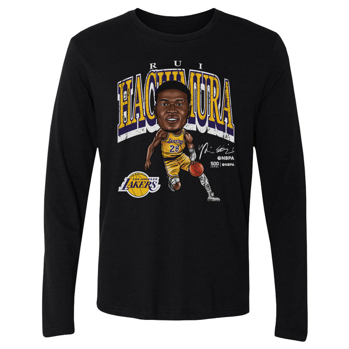 Rui Hachimura Los Angeles Lakers Cartoon WHT