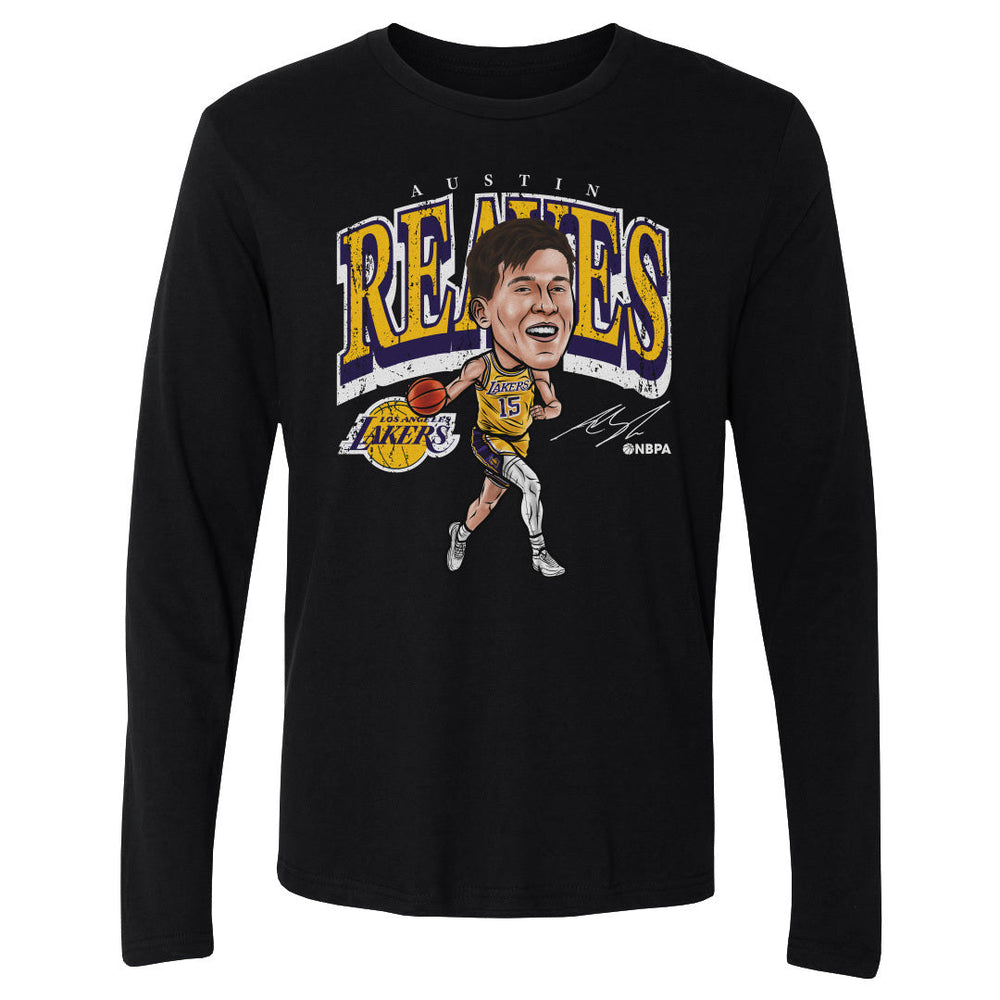 Austin Reaves Los Angeles Lakers Cartoon WHT - Lakers Store