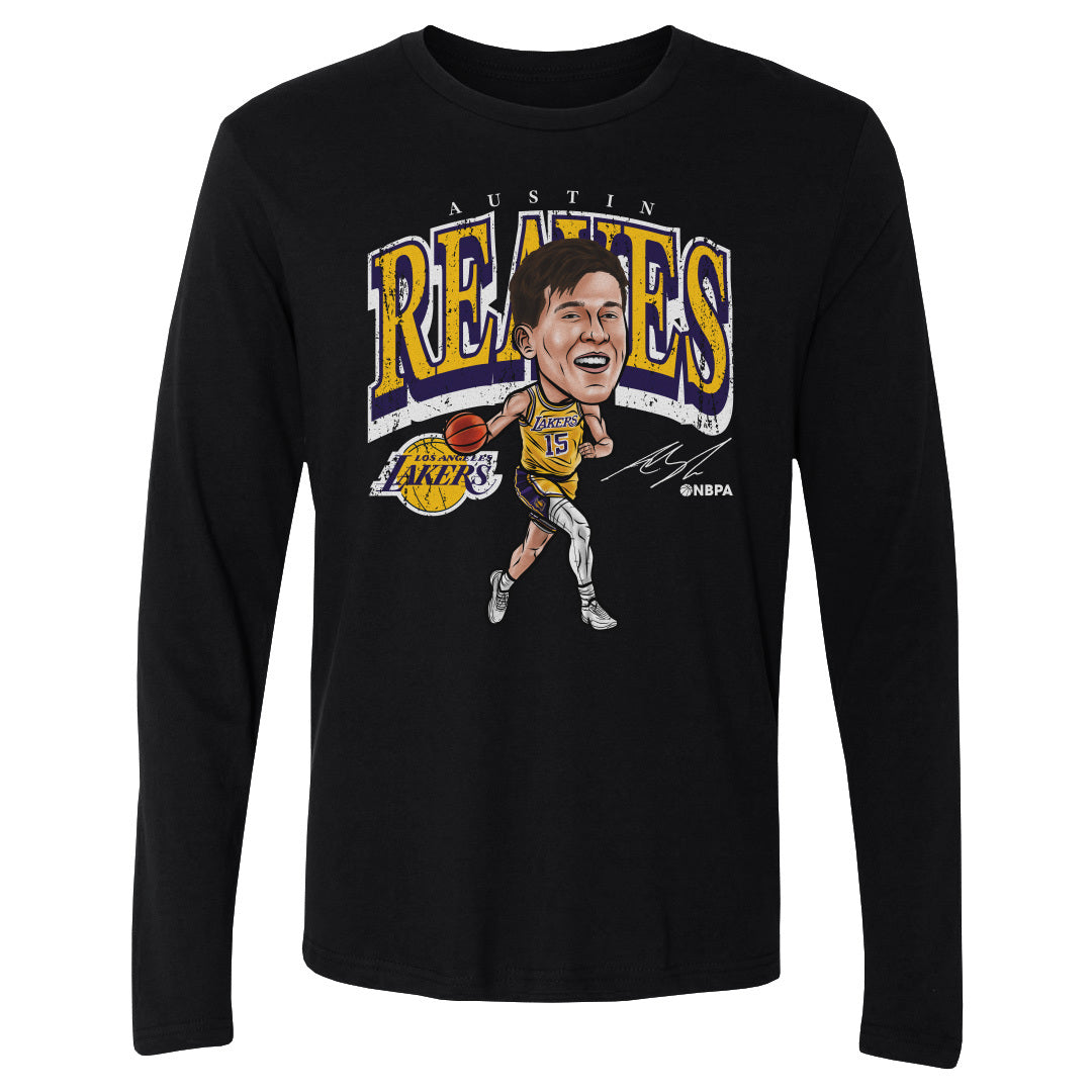 Austin Reaves Los Angeles Lakers Cartoon WHT - Lakers Store