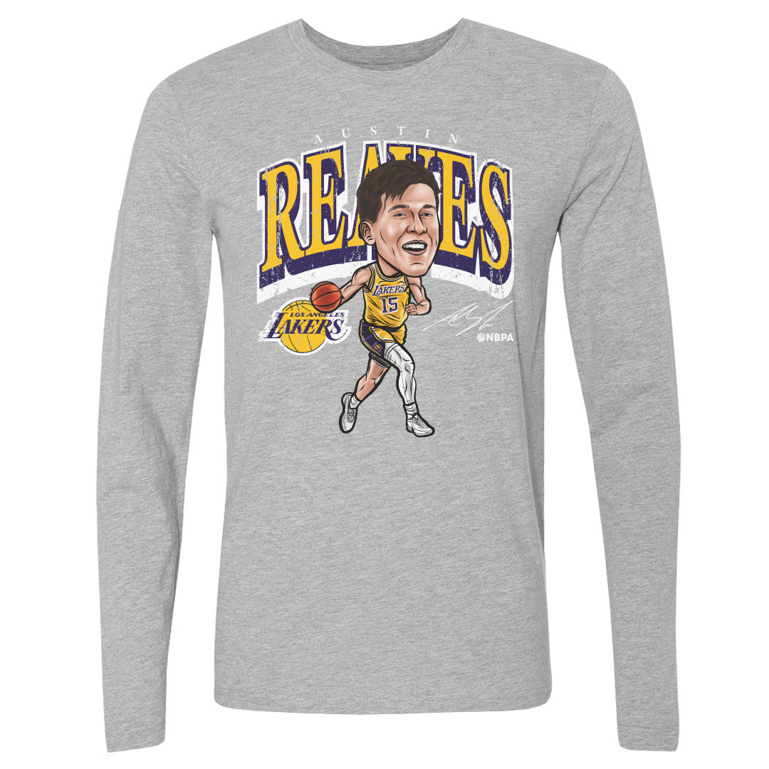 Austin Reaves Los Angeles Lakers Cartoon WHT - Lakers Store