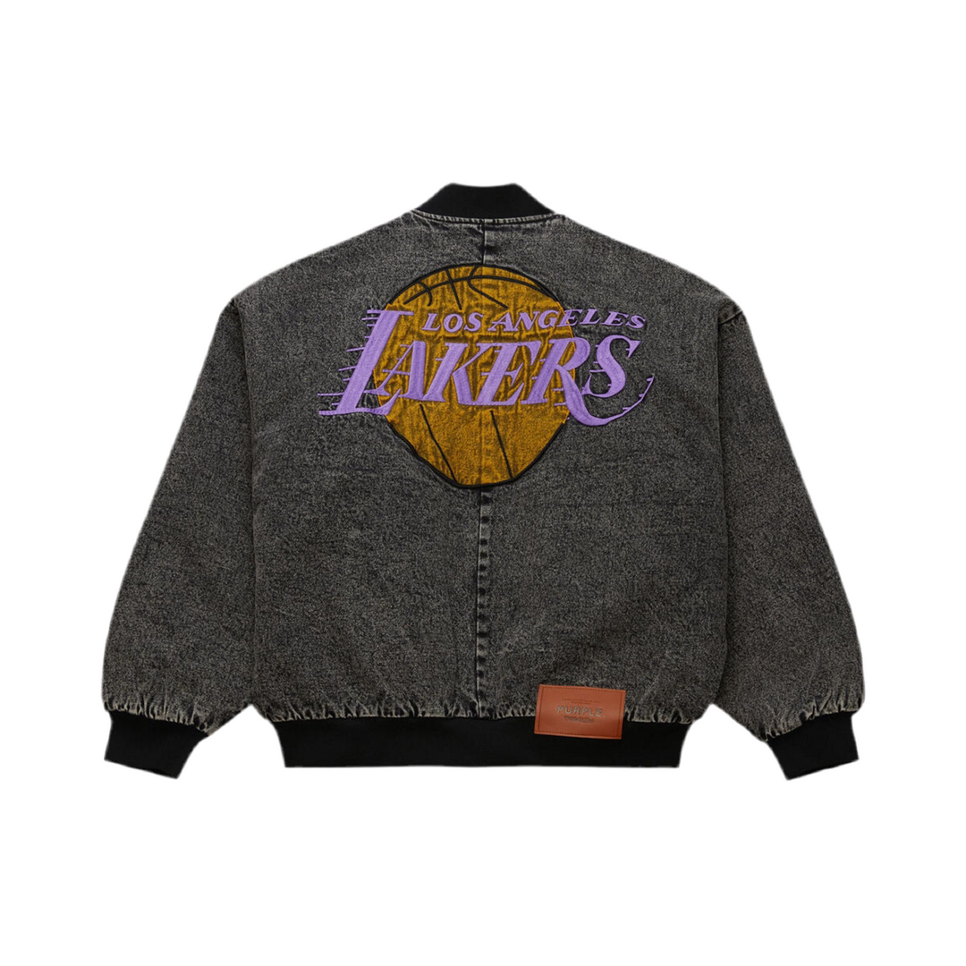 Lakers M&N x Purple Bomber Jacket