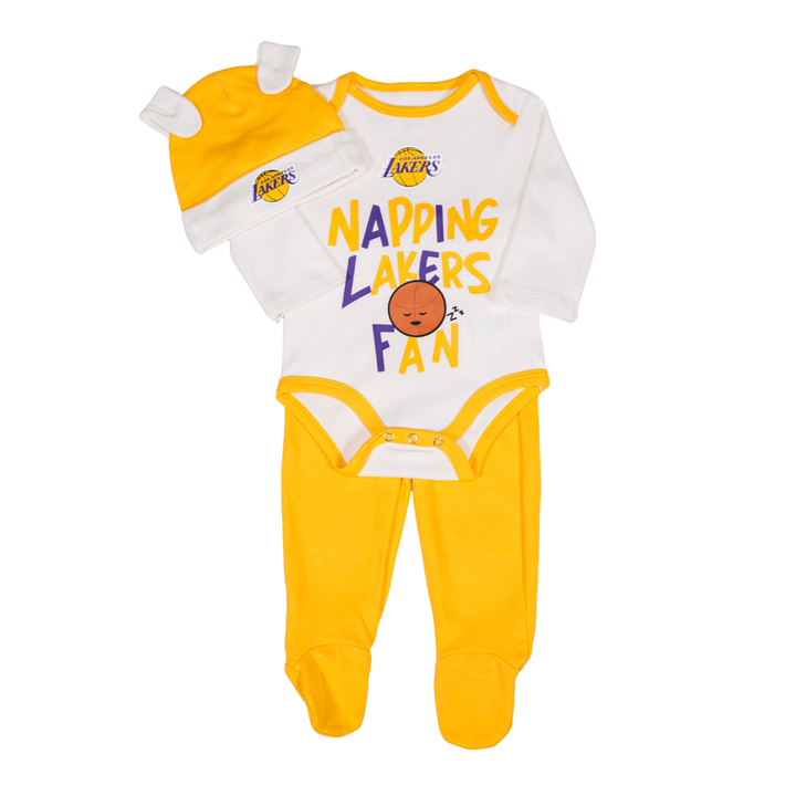 Lakers Infant Little Champ 3PC Creeper Set - Lakers Store