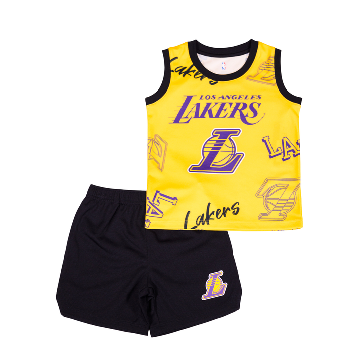 Lakers Kids Crash The Boards Tank + Shorts - Lakers Store