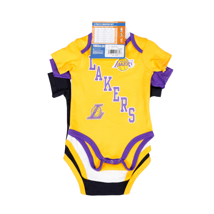 Lakers Infant Born to Hoop 3PC Creeper Set - Lakers Store