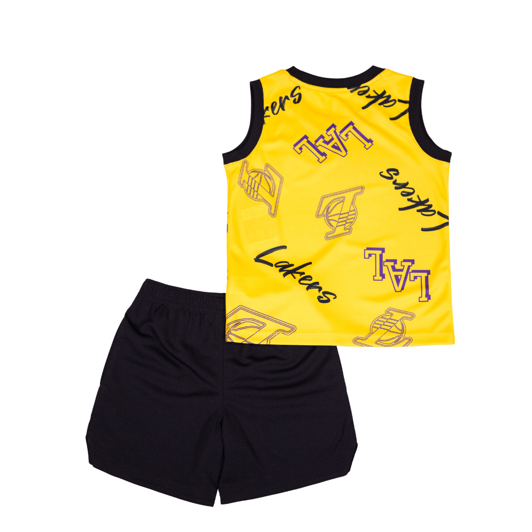 Lakers Kids Crash The Boards Tank + Shorts - Lakers Store